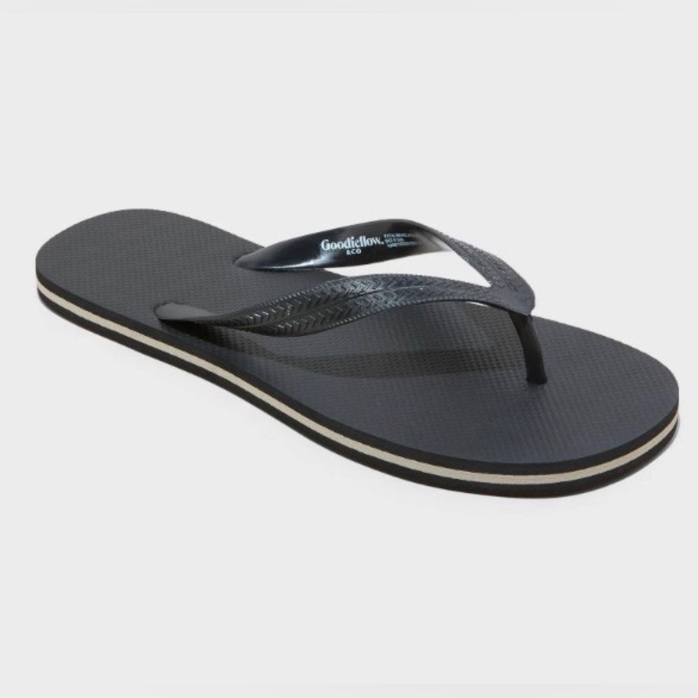 Good Fellow & Co Men’s Flip Flop Sandals Black 11-12